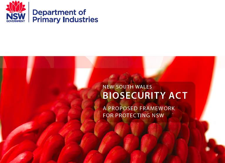 New NSW biosecurity framework