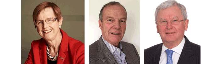 Dr Wendy Craik, David Palmer and Dr Richard Sheldrake.